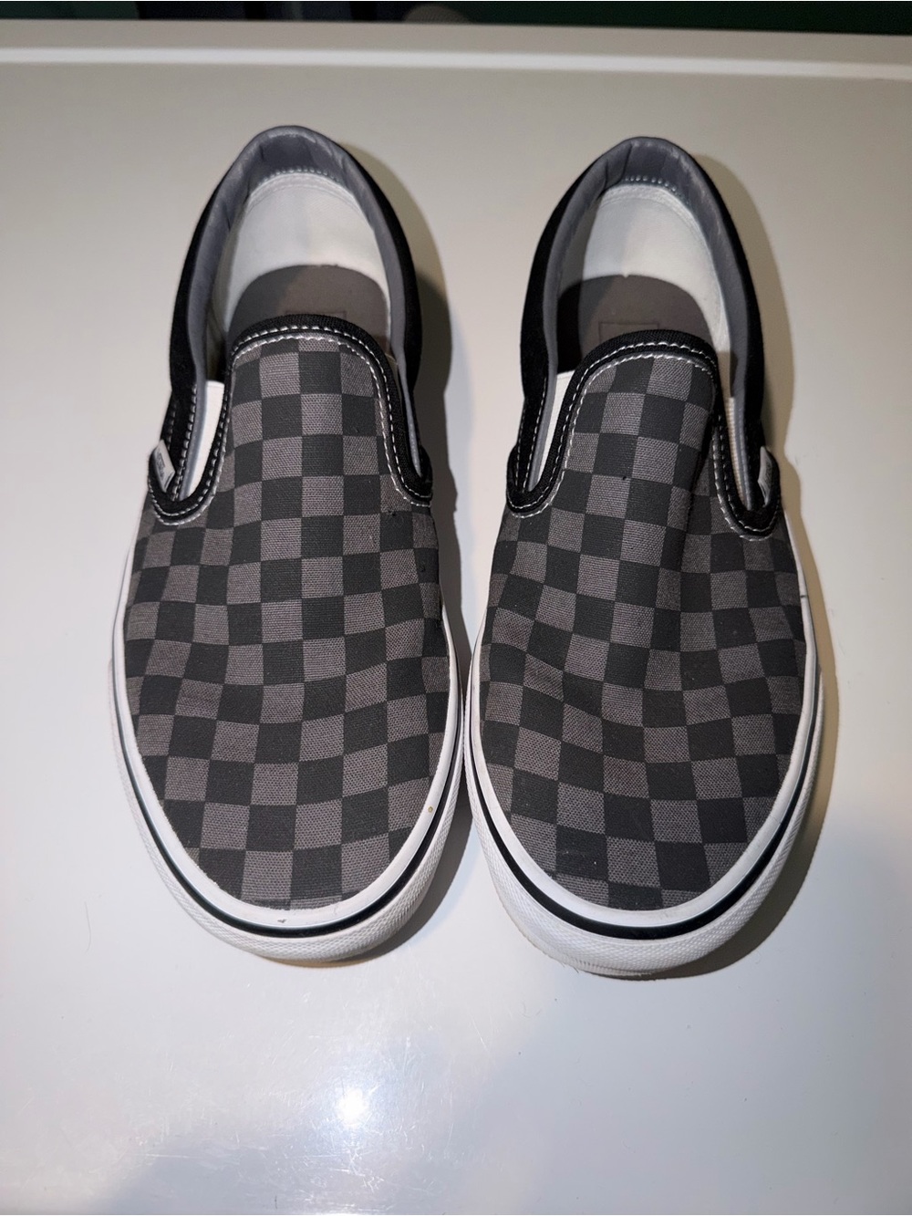 Black/Grey Checkered Vans